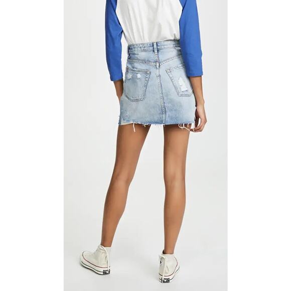 NWT‎ Boyish The Corey High Rise Rigid Denim Skirt in Dr. Strangelove Sz 26 Blue - Picture 3 of 16